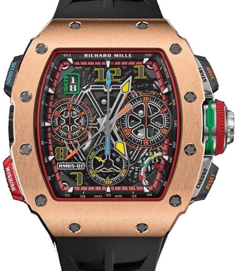 richard mille 65-01 rose gold|Richard Mille rm 65.